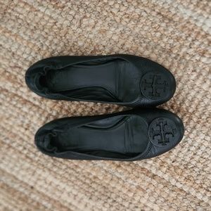 Tory Burch Reva Leather Ballet Flats 8.5